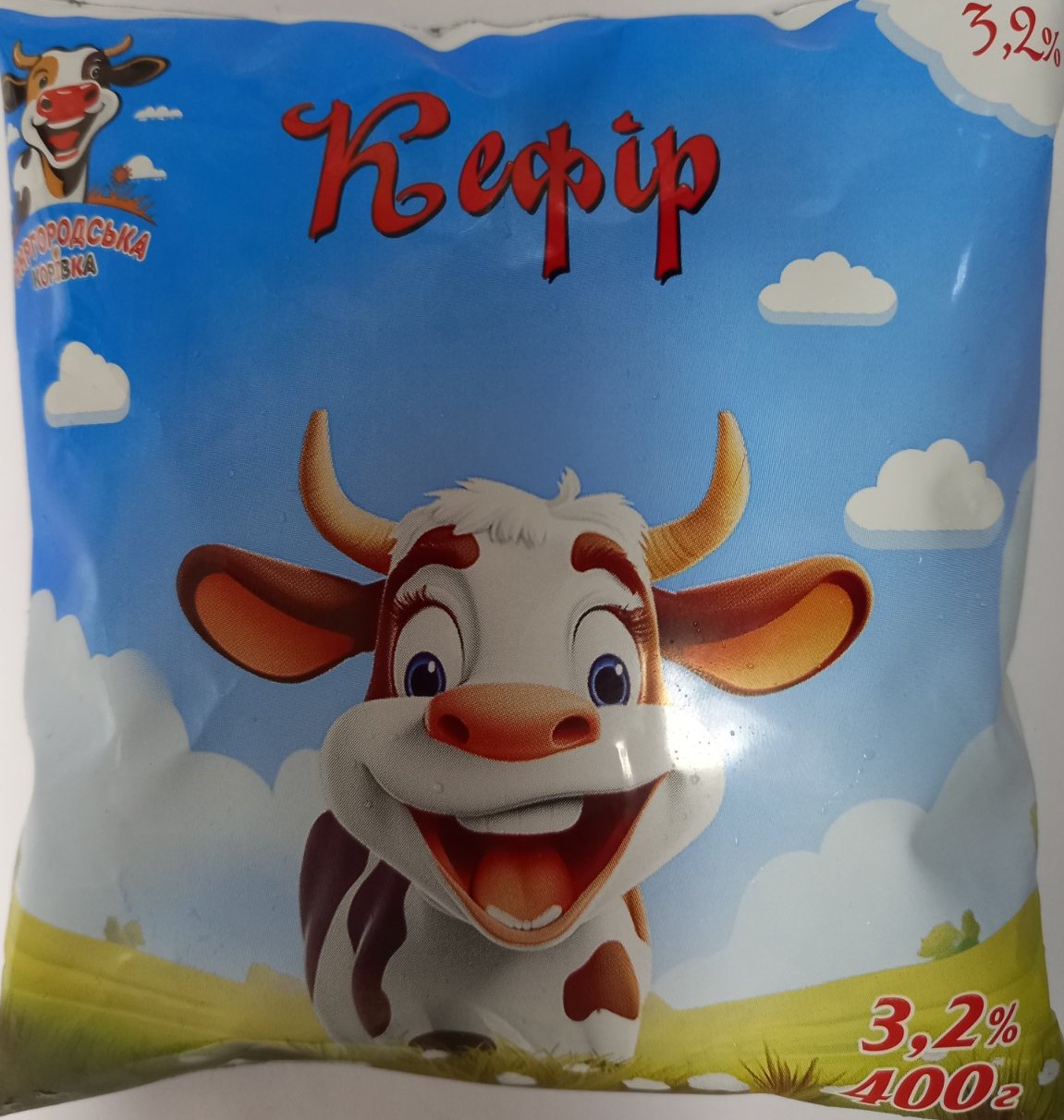 Кефір ТМ Миргородська корівка 3,2% 400г